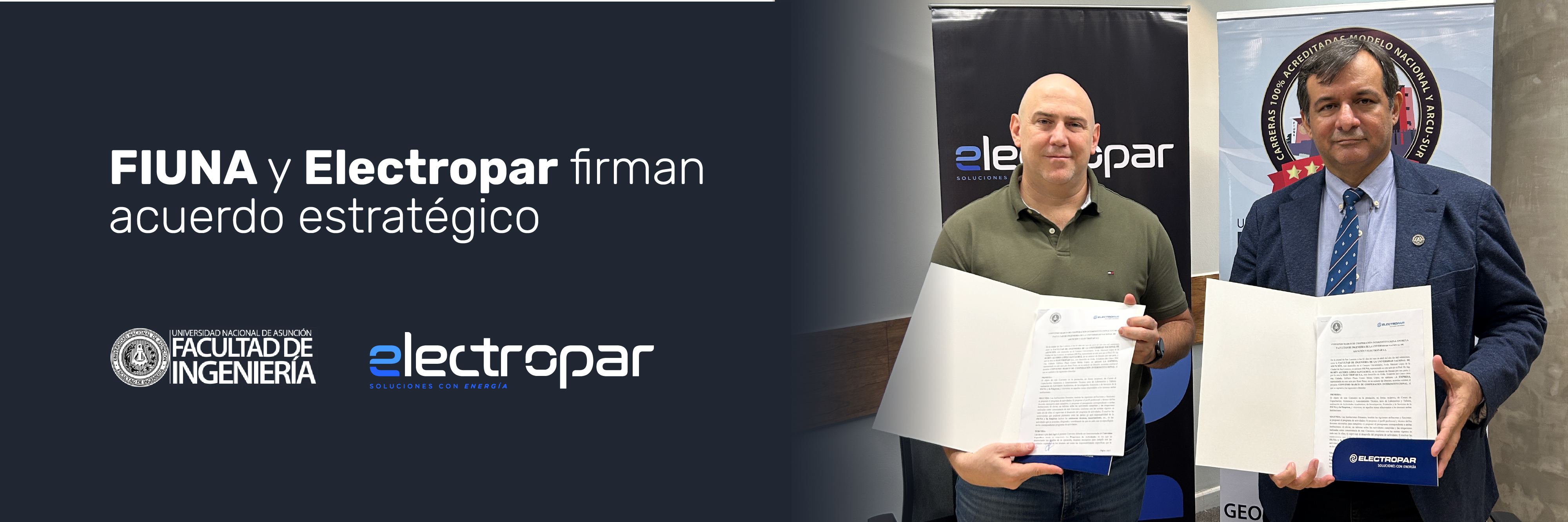 Electropar y FIUNA firman acuerdo para fortalecer la capacitación de profesionales en el Sector Eléctrico